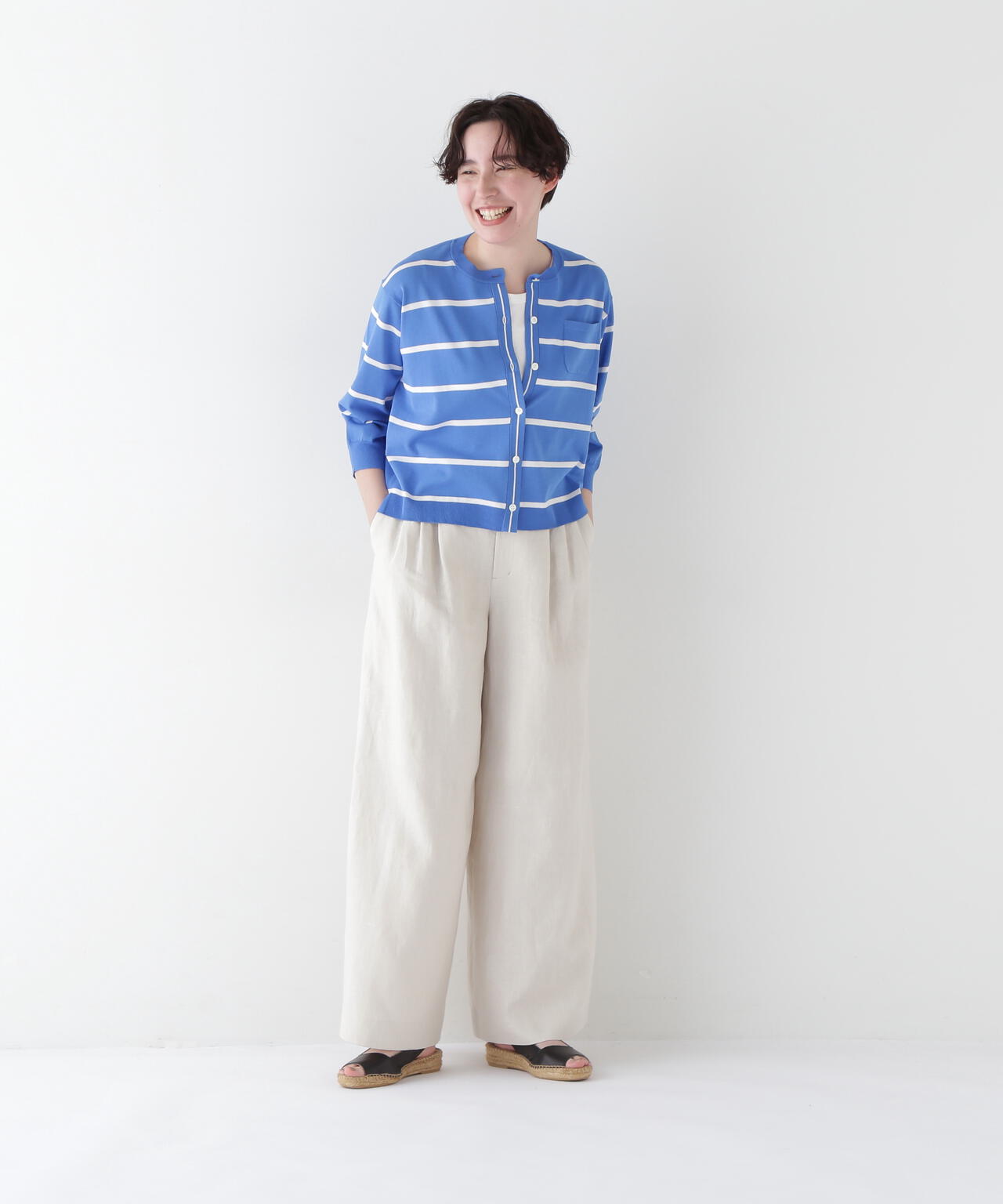 【WEB・一部店舗限定】リネンタック入りバギーパンツ