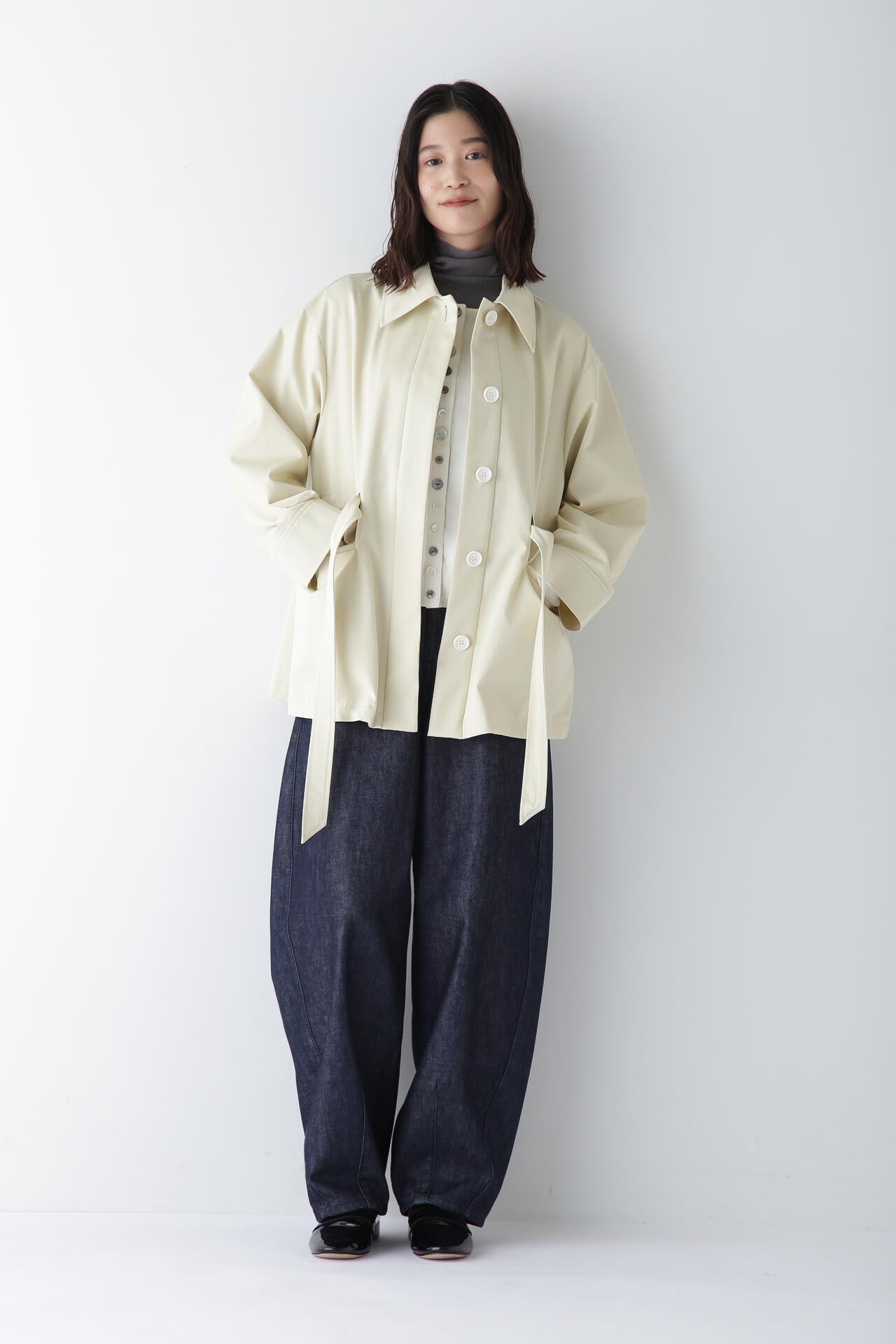 ツイルクロスステンカラーブルゾン