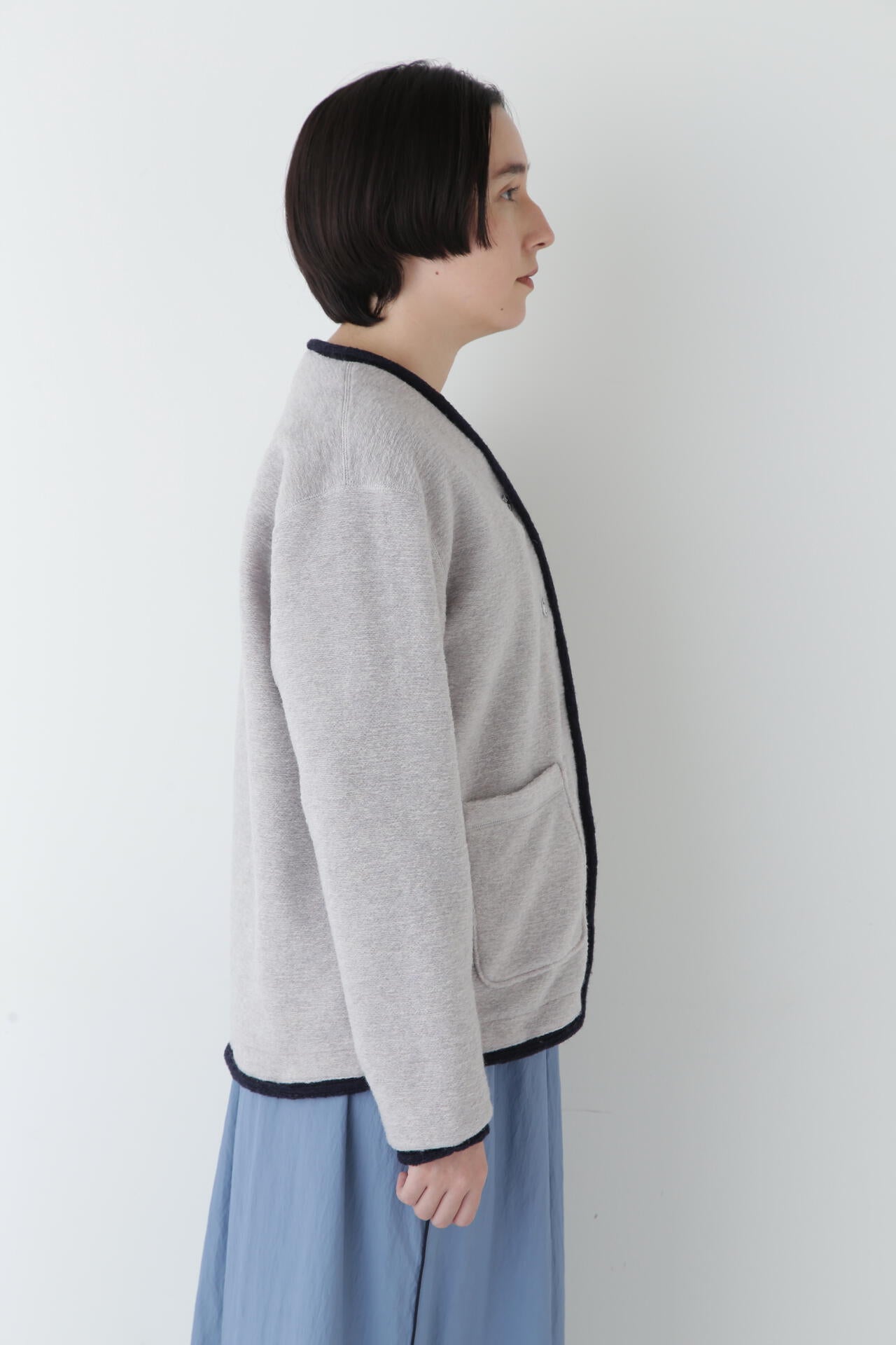 【NATICコラボ】スライバーバイカラーカーディガン