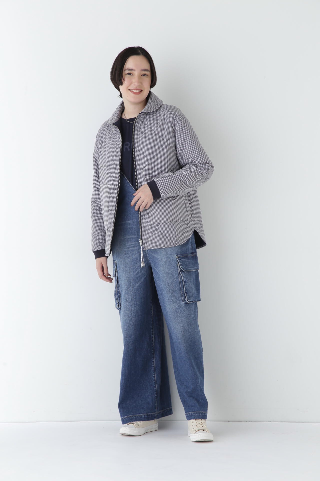 裏毛ロゴスウェットシアー重ね