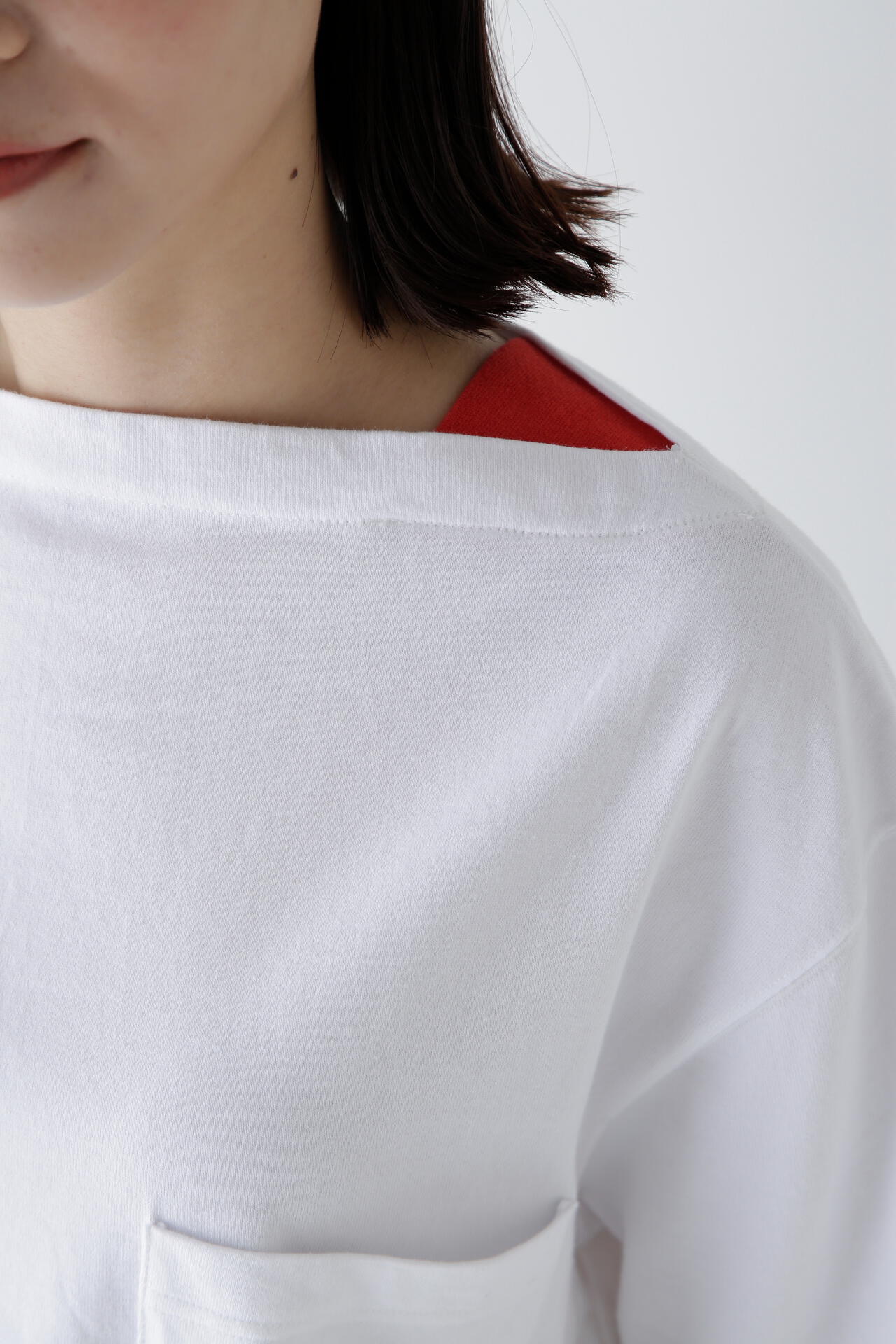 【WEB限定】【NATIC】度詰め天竺ボートネックプルオーバー