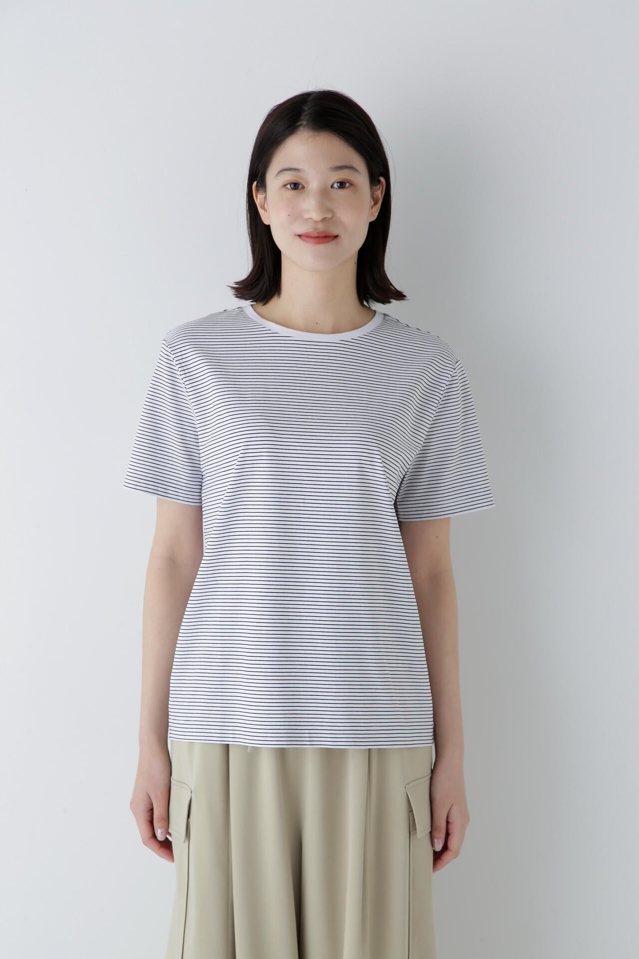 半袖Ｔシャツボーダーオーガニック綿天竺