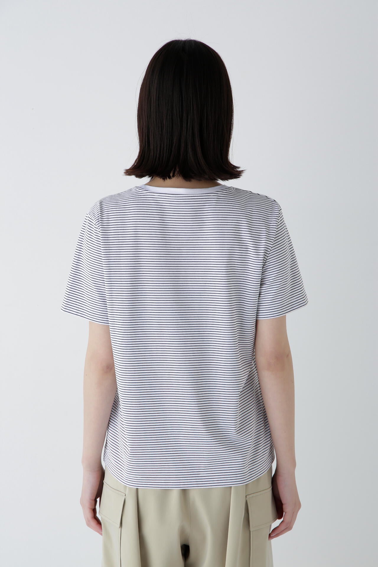 半袖Ｔシャツボーダーオーガニック綿天竺
