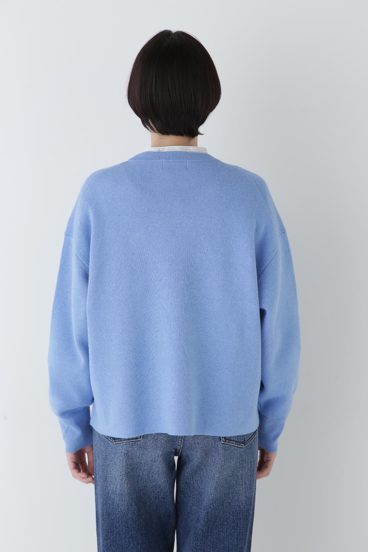 【ウォッシャブル】コットンカシミヤジャカードプルオーバー