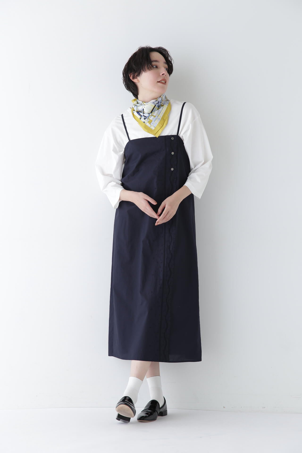 チェックシルクスカーフ