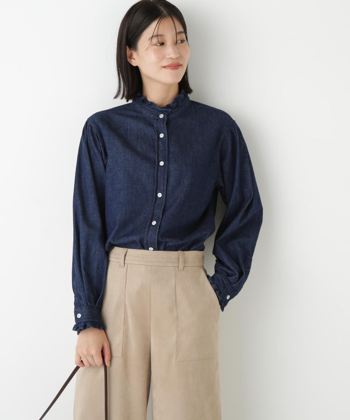 【Ｈｅａｌｔｈｙ　Ｄｅｎｉｍコラボ】デニムボウタイブラウス