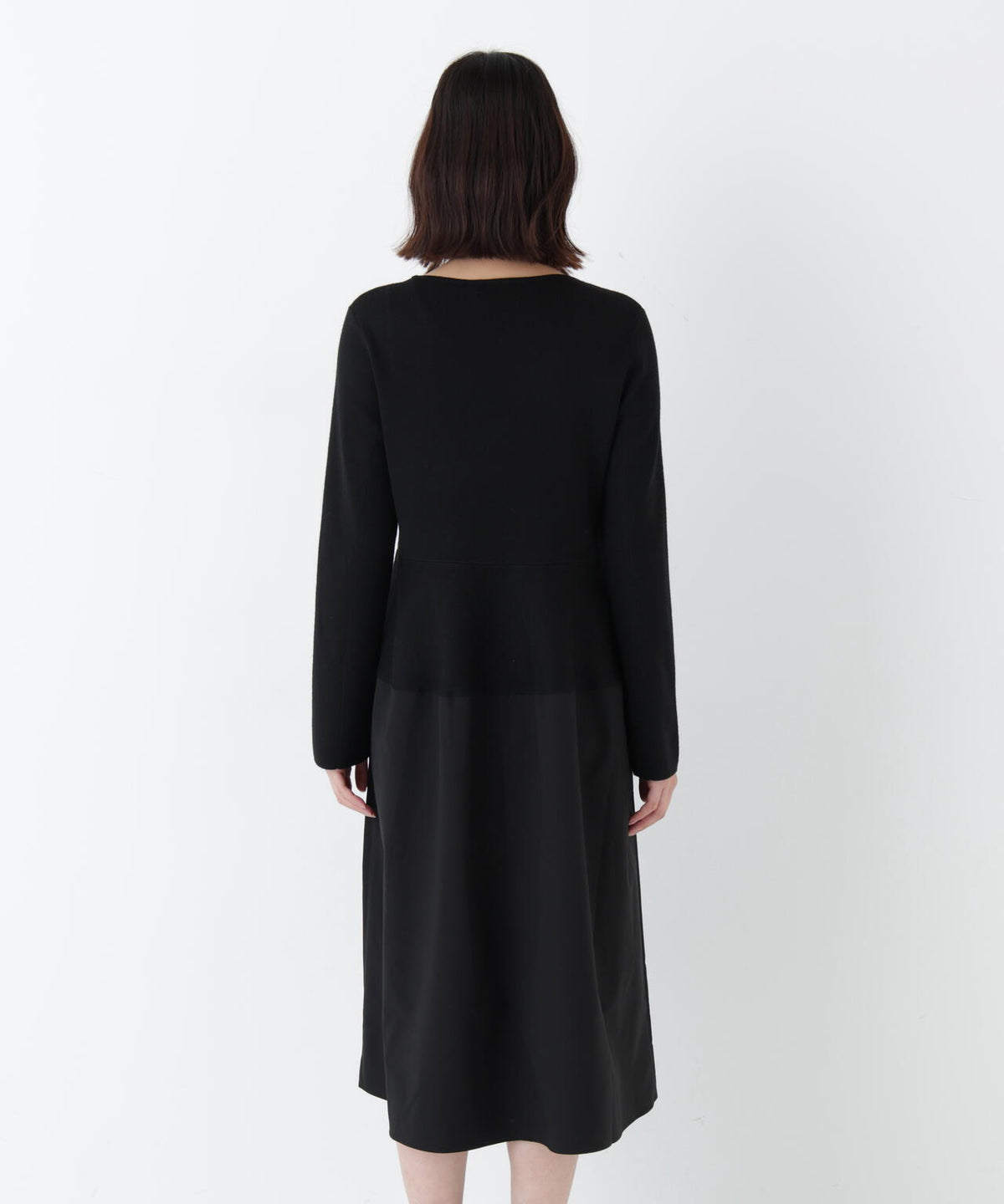 ≪洗える≫タフタドッキングニットワンピース