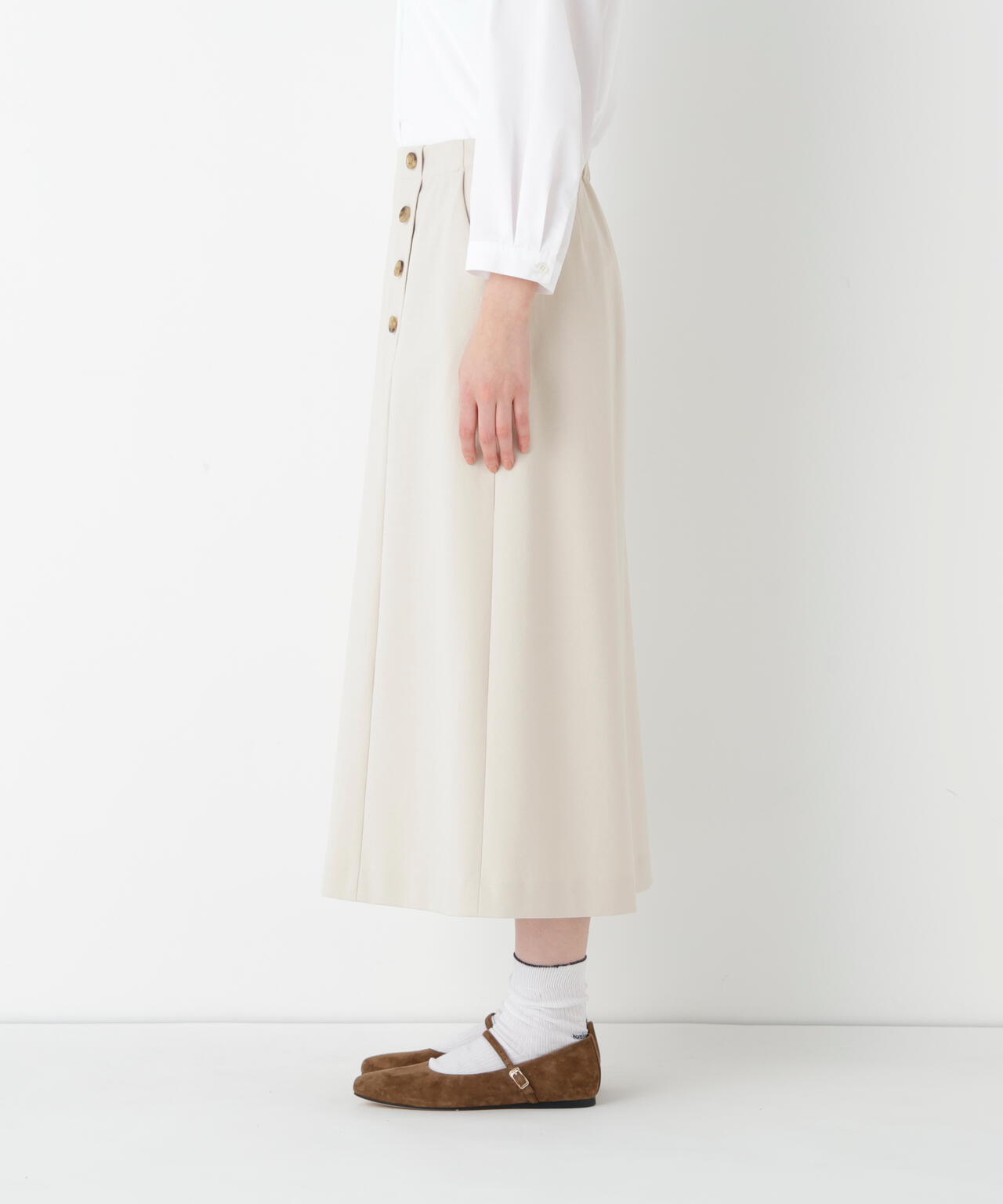 《洗える》ストレッチポンチＡラインスカート