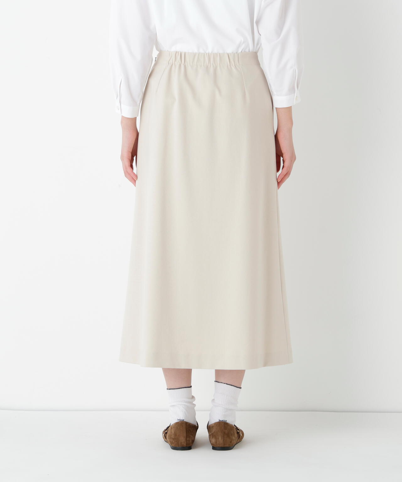 《洗える》ストレッチポンチＡラインスカート