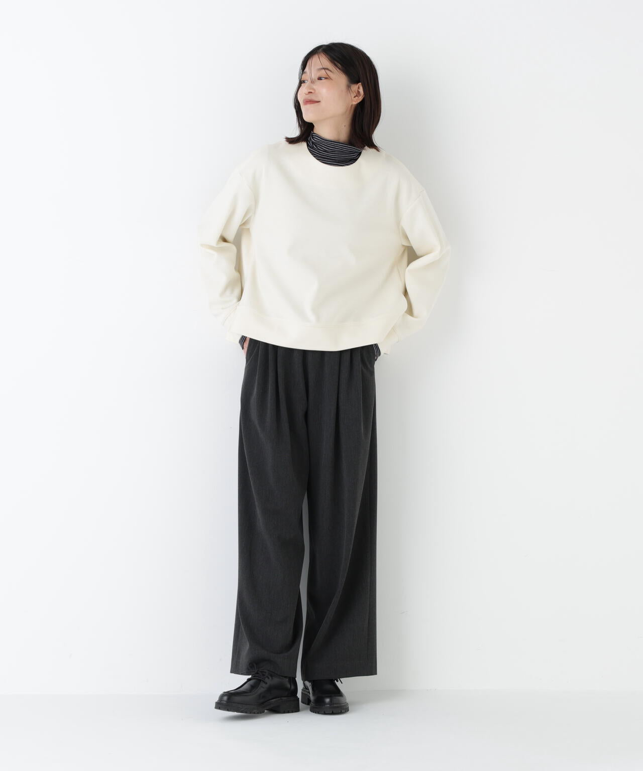 裏起毛ワイドパンツ
