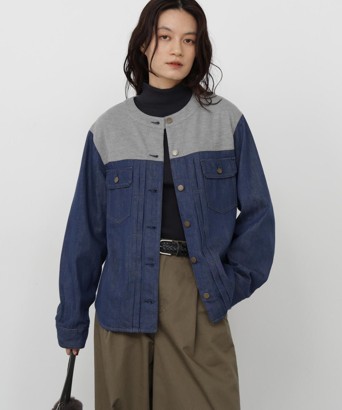 165cm/B:77cm/W:57cm/H:79cm 着用サイズ：M