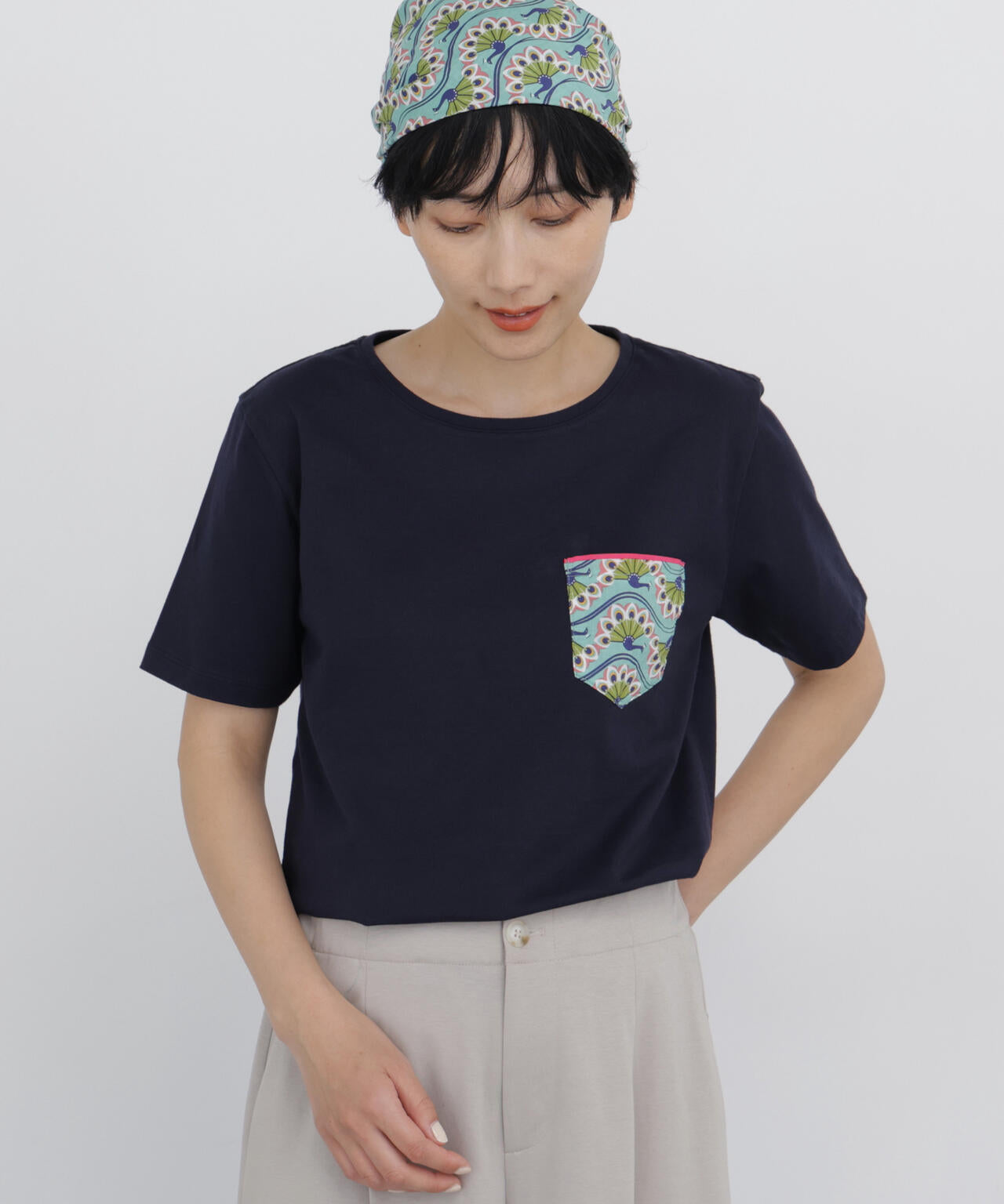 《 大人気！ / CLOUDYコラボ 》アフリカンモチーフ  ポケットＴシャツ