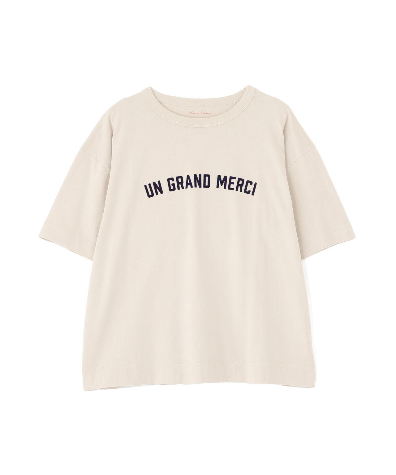フロッキープリントクルーネックＴシャツ