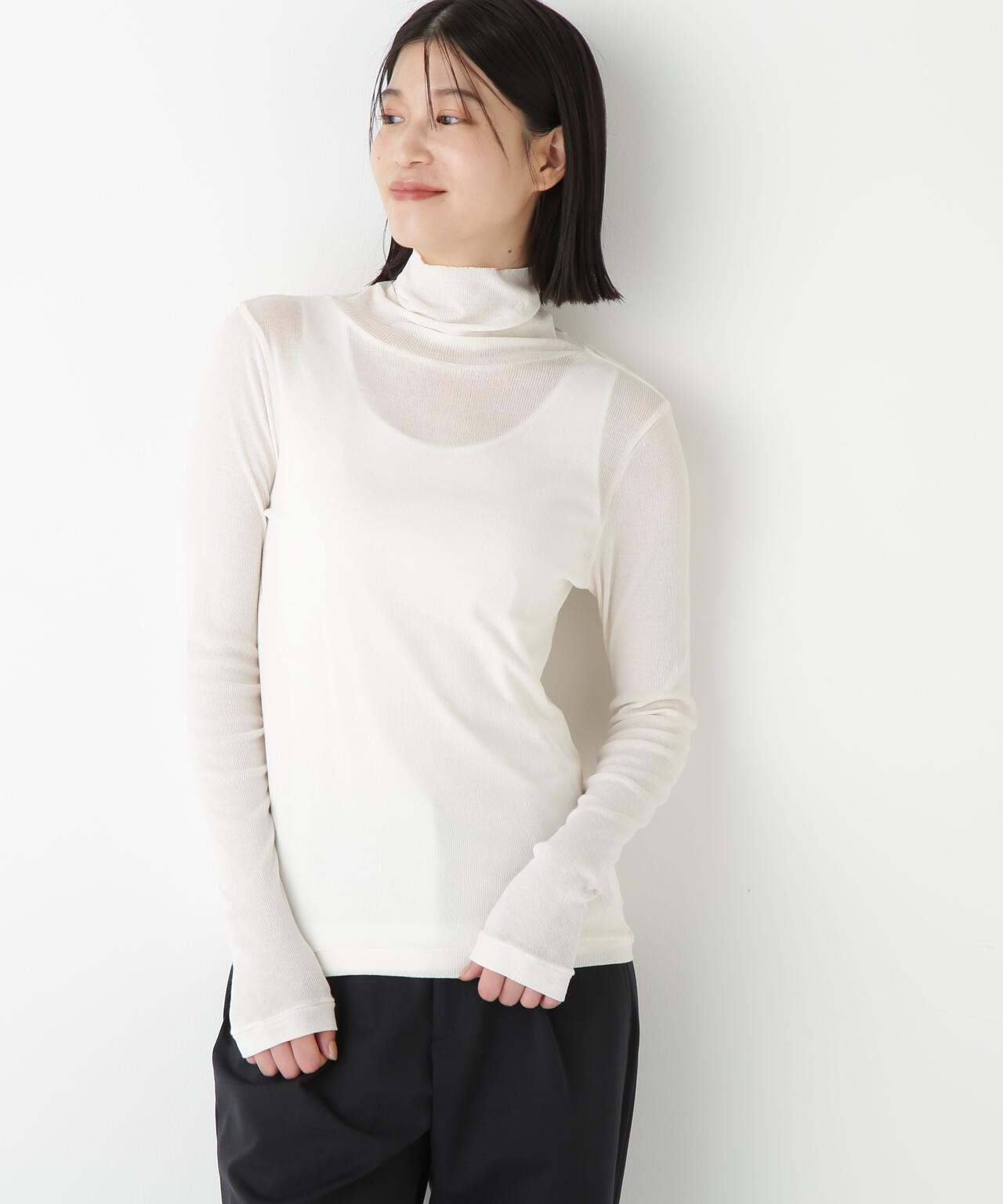 《名品 / 洗える》シアータートルプルオーバー