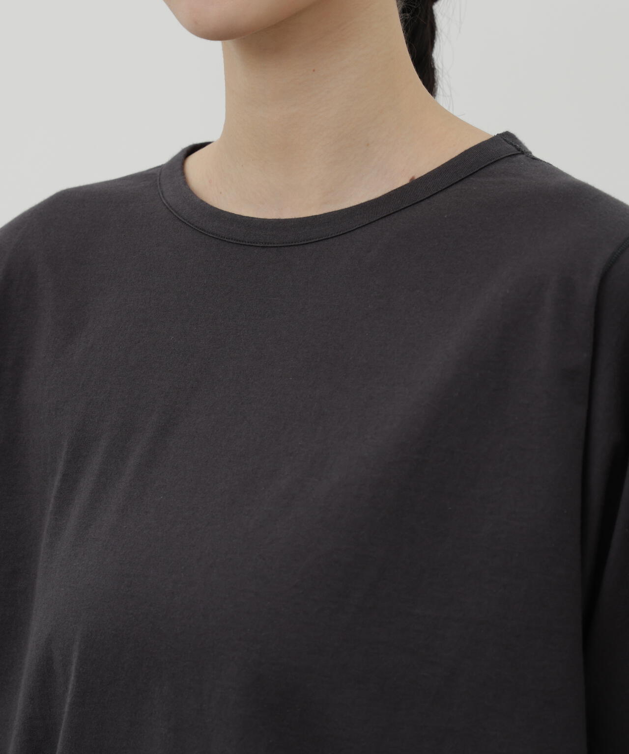 HIRAKIBAスリーブソフトタッチコットン天竺半袖Tシャツ