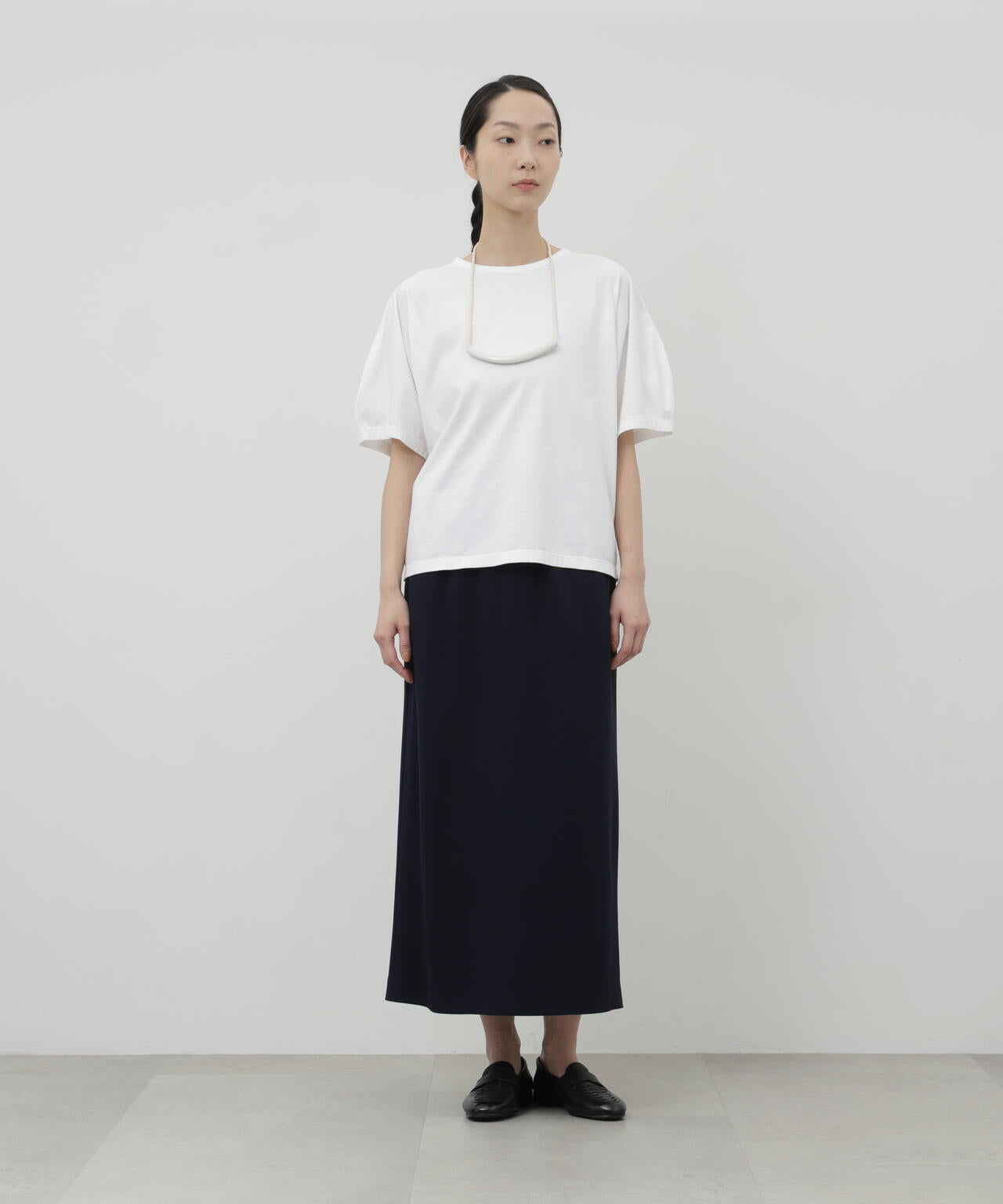 HIRAKIBAスリーブソフトタッチコットン天竺半袖Tシャツ