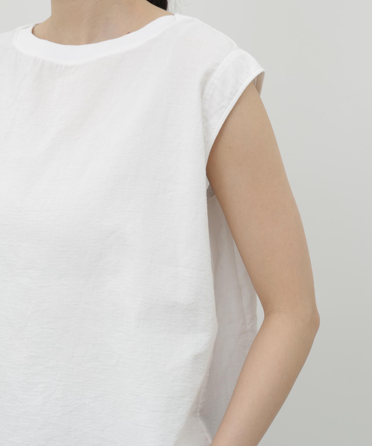 二重ガーゼノースリーブTシャツ