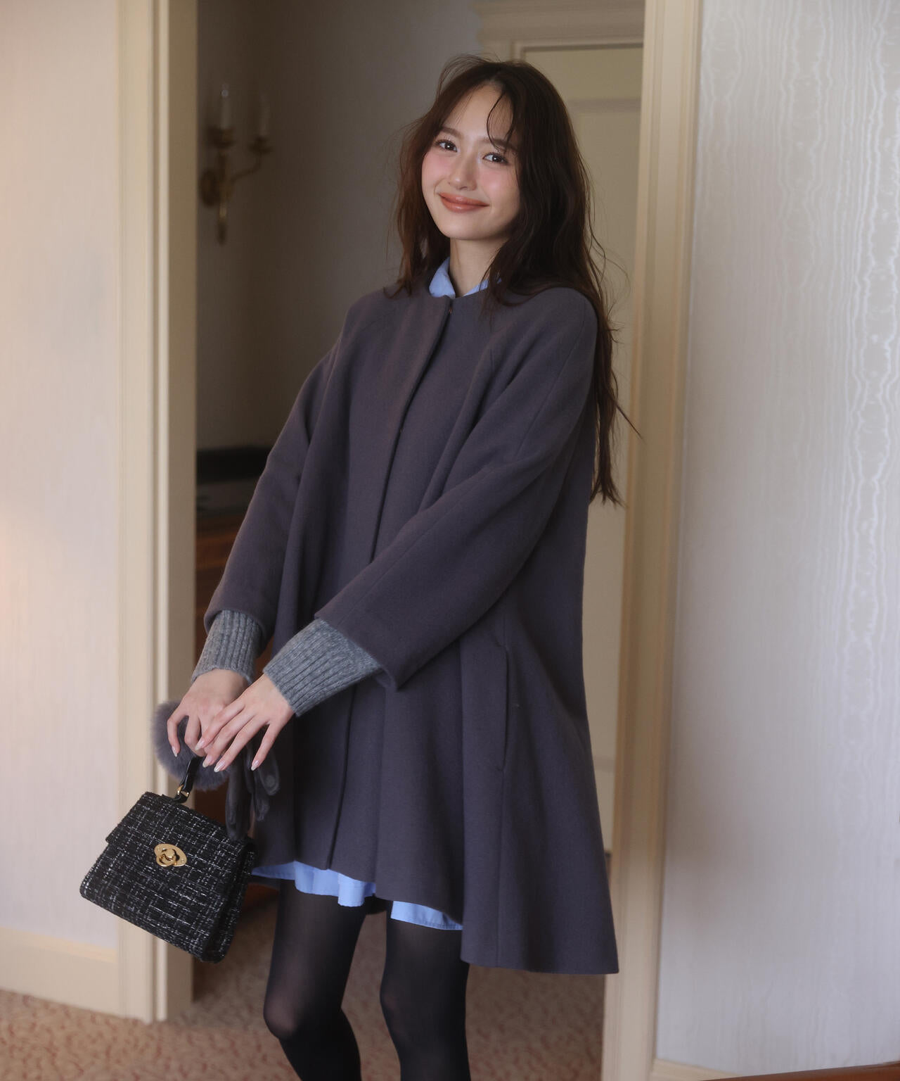 【加藤栞さん着用】イレヘムミドル丈コート