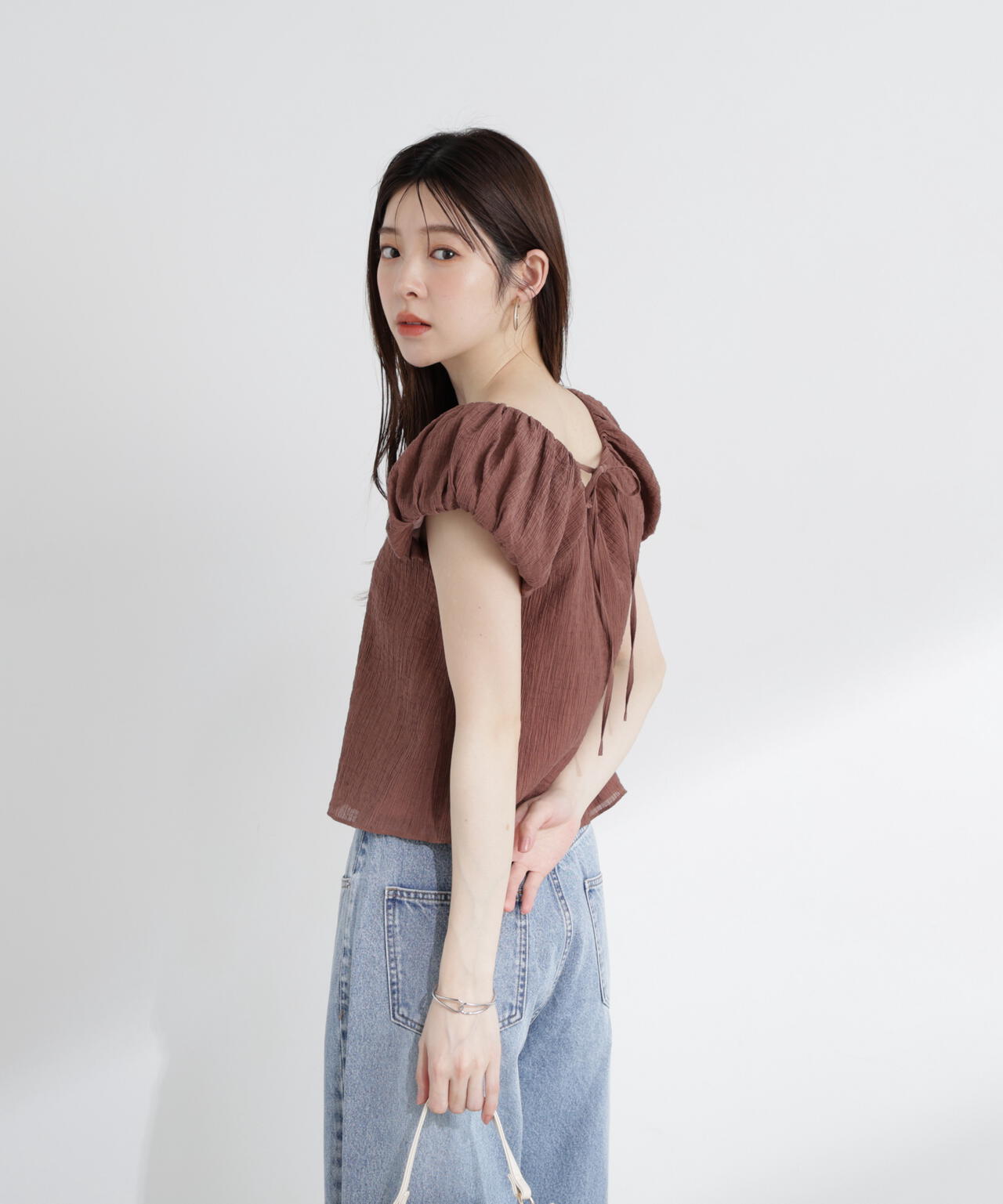 ＜中川紅葉さん着用＞バルーンスリーブブラウス