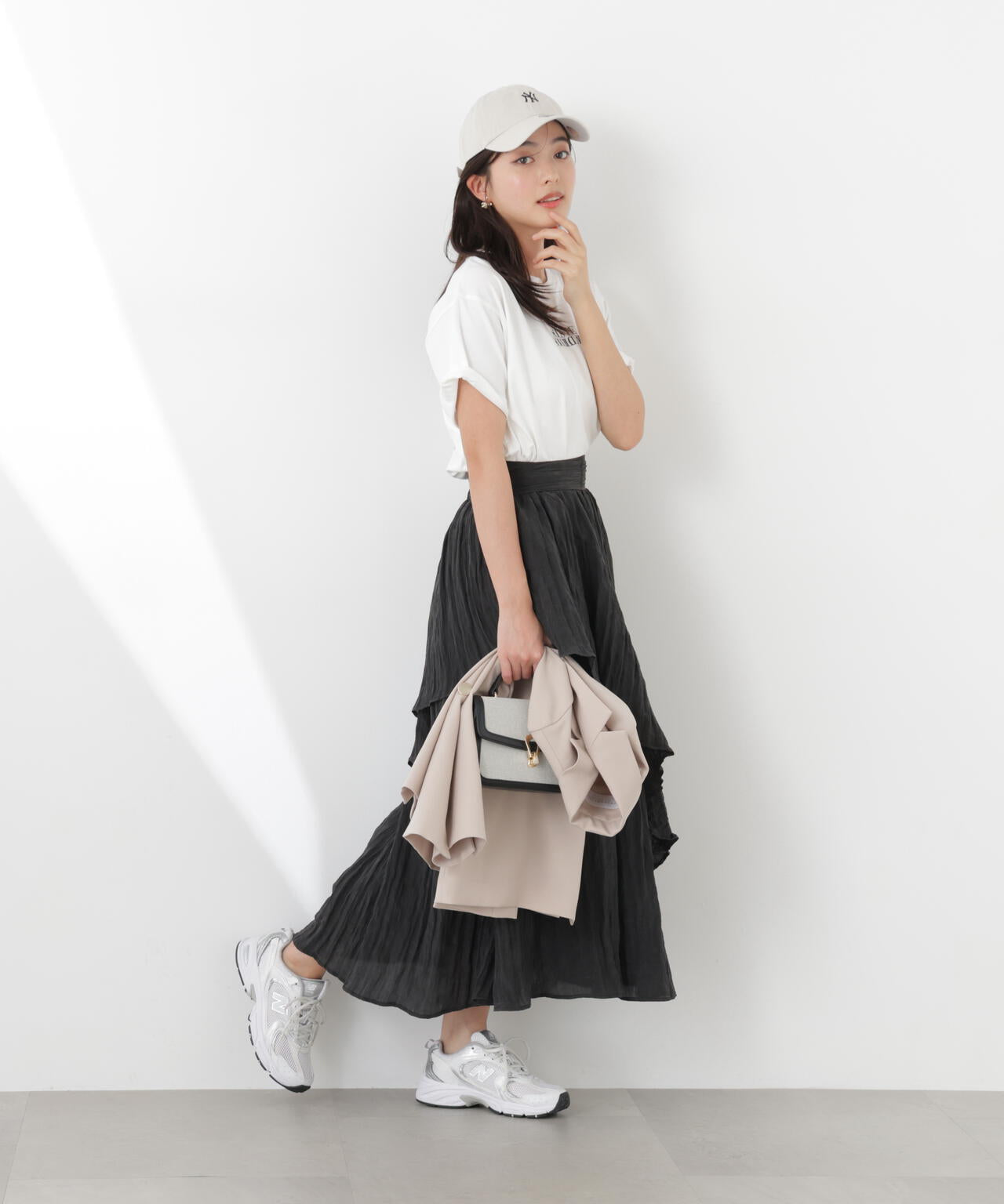 ワッシャーティアードスカート
