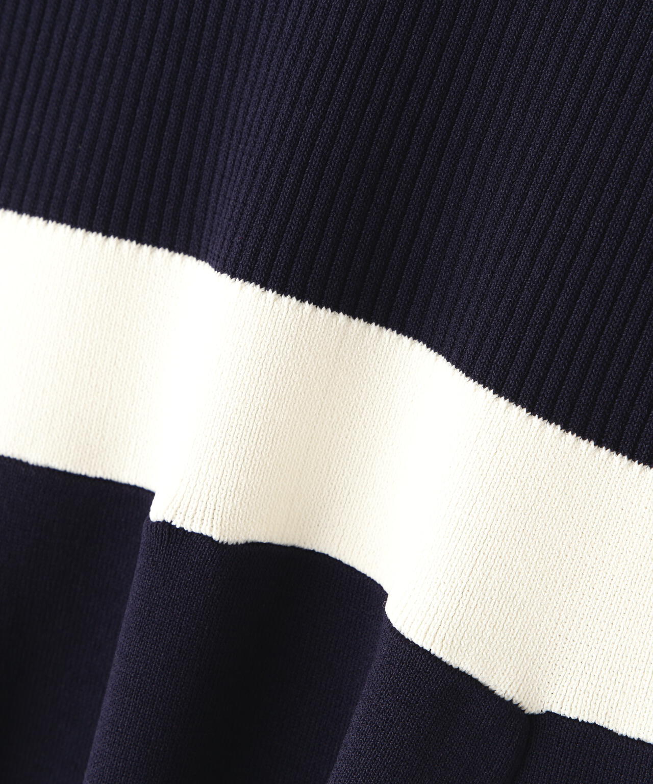 リボンタイバイカラーニットワンピース