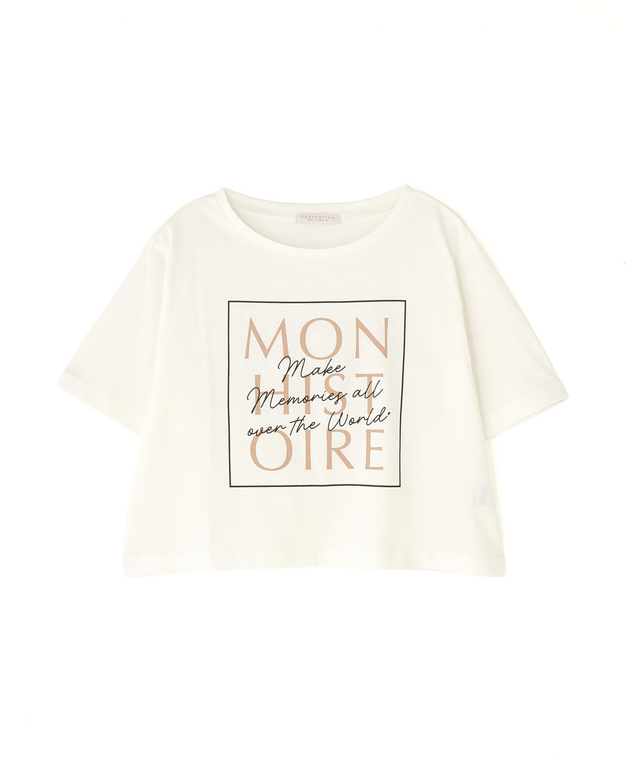 短丈ロゴTシャツ