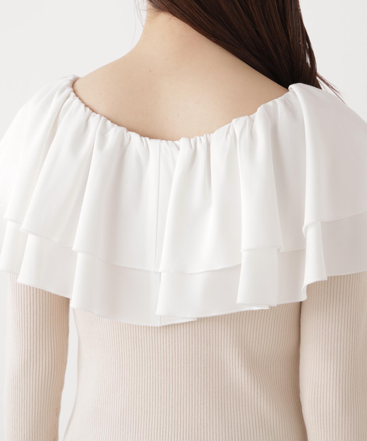 ボリュームラッフルニット【ピンク×ピンク：official site・一部店舗限定】
