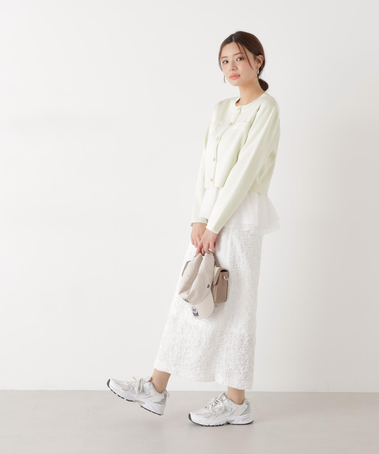 ＜ウォッシャブル＞〈a/mie〉シルク混ニットカーディガン