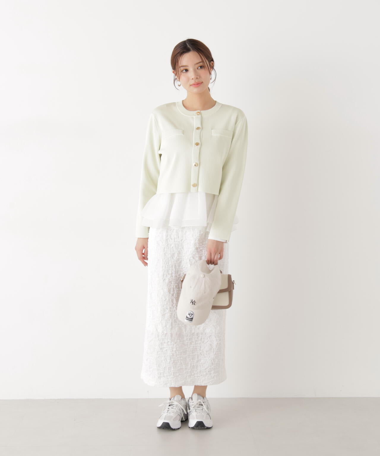 ＜ウォッシャブル＞〈a/mie〉シルク混ニットカーディガン