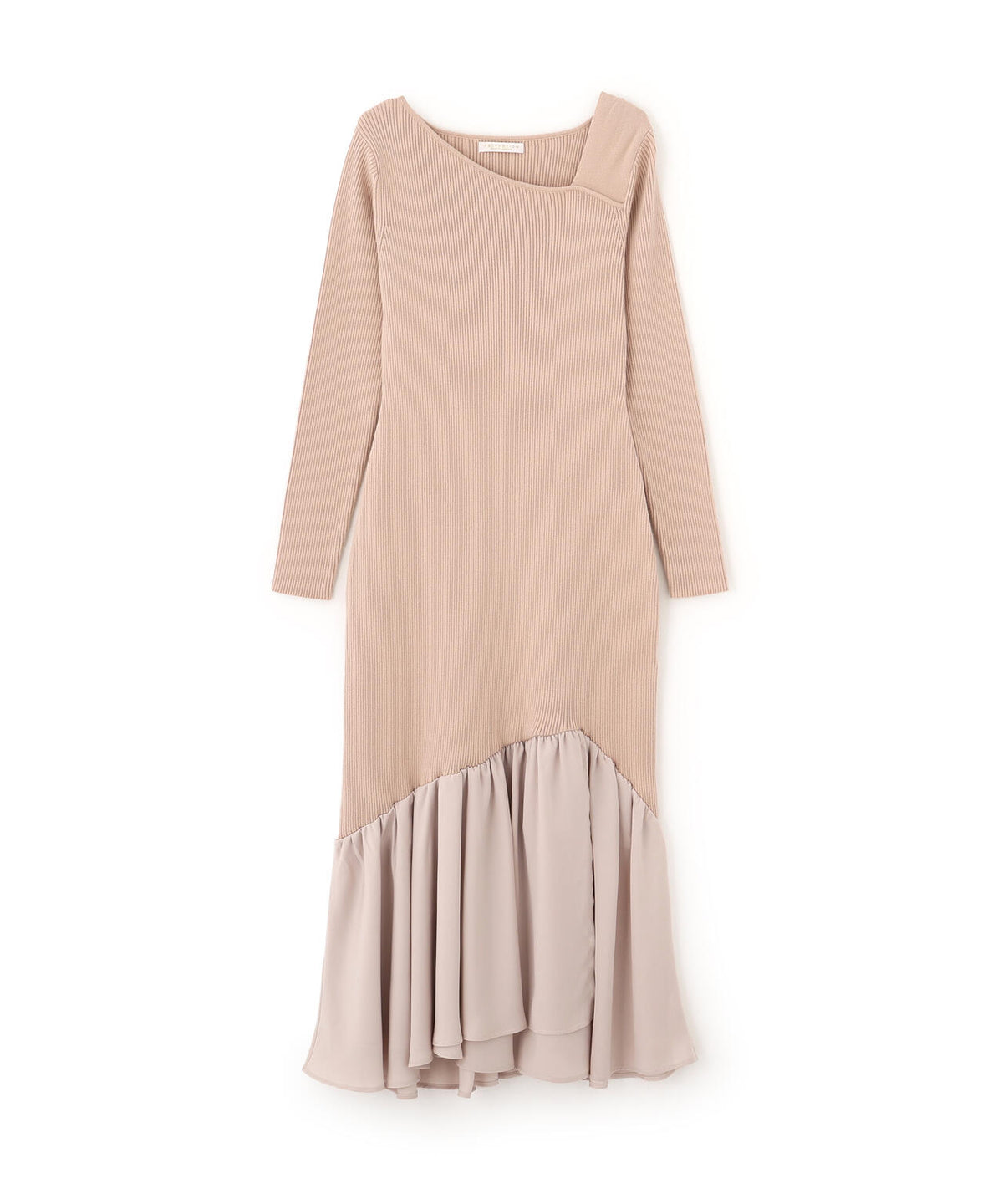 イレヘム切り替えニットワンピース