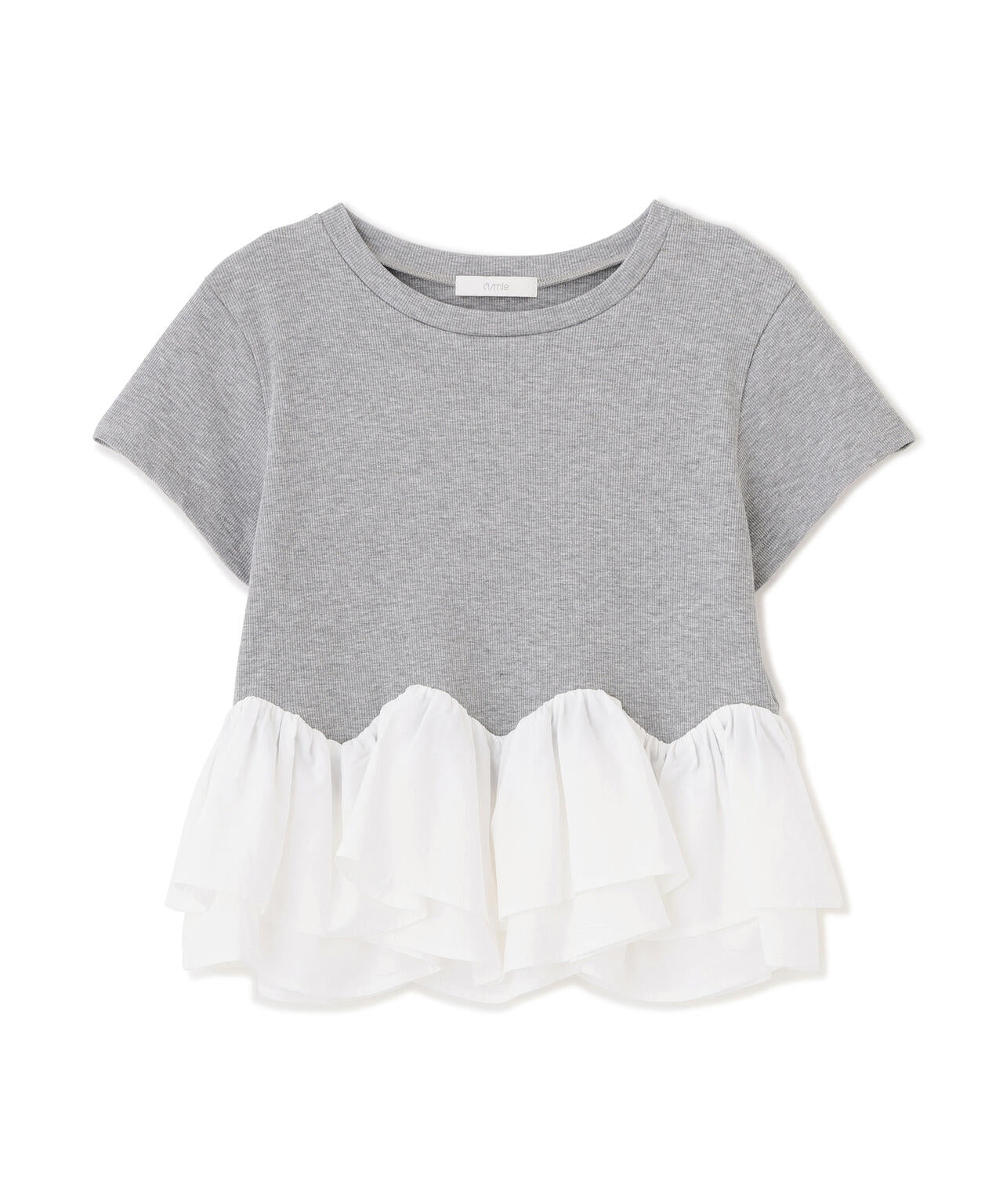 〈a/mie〉ホイップフリルTシャツ