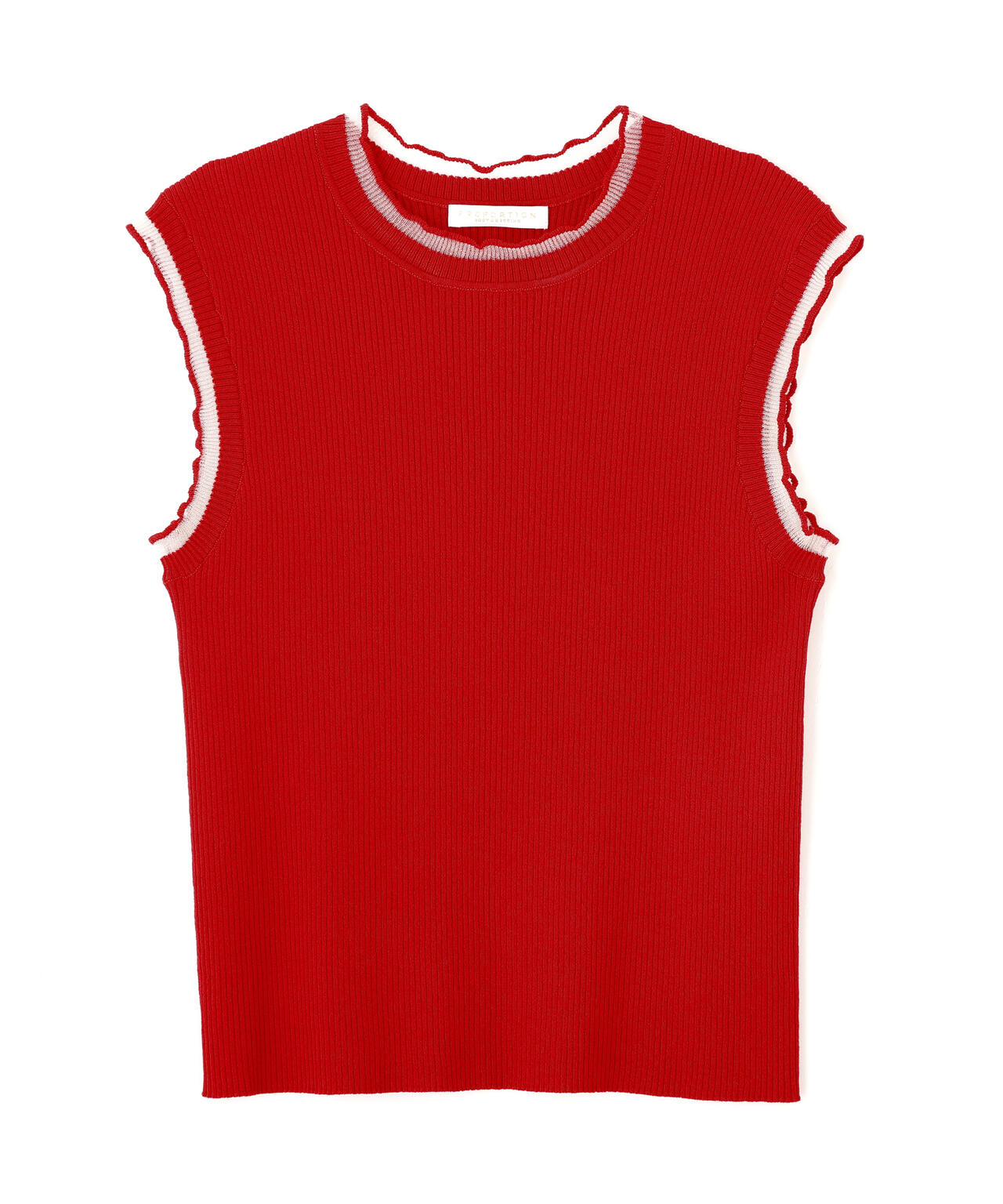 ＜中川紅葉さん着用＞部分シアーノースリーニット