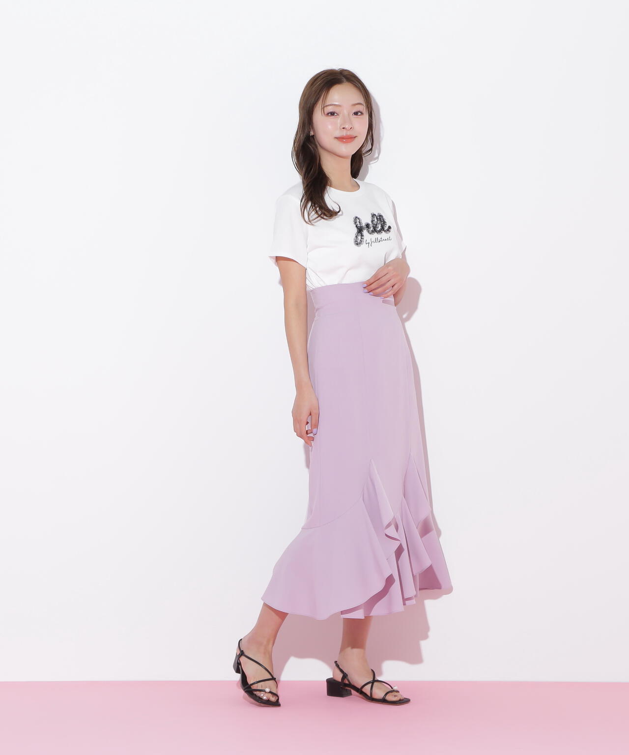 ラッフルマーメイドスカート