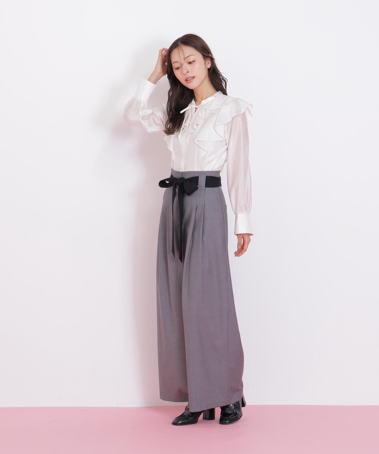 ビッグリボンワイドパンツ