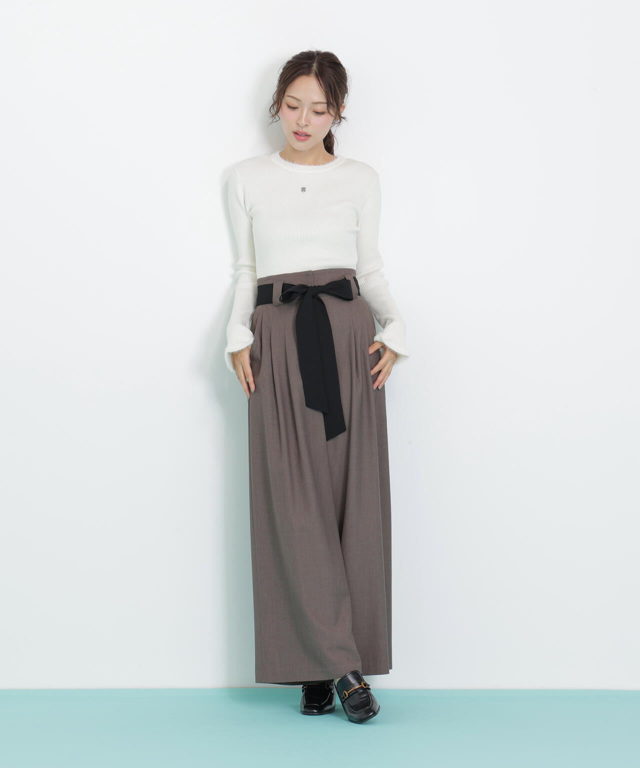 ビッグリボンワイドパンツ