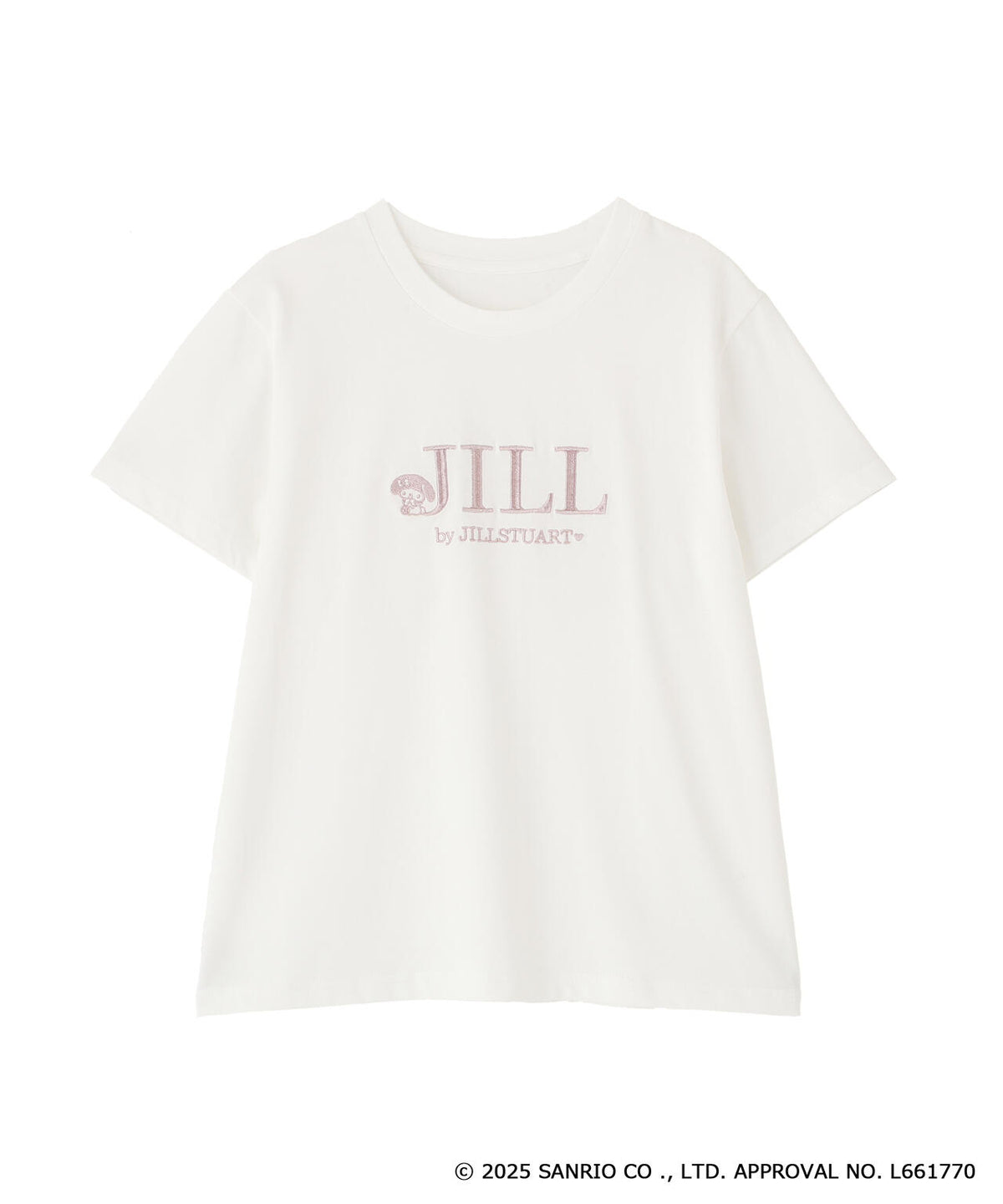＜マイメロディ＆クロミコラボ＞オーガニックコットン刺繍ロゴTシャツ