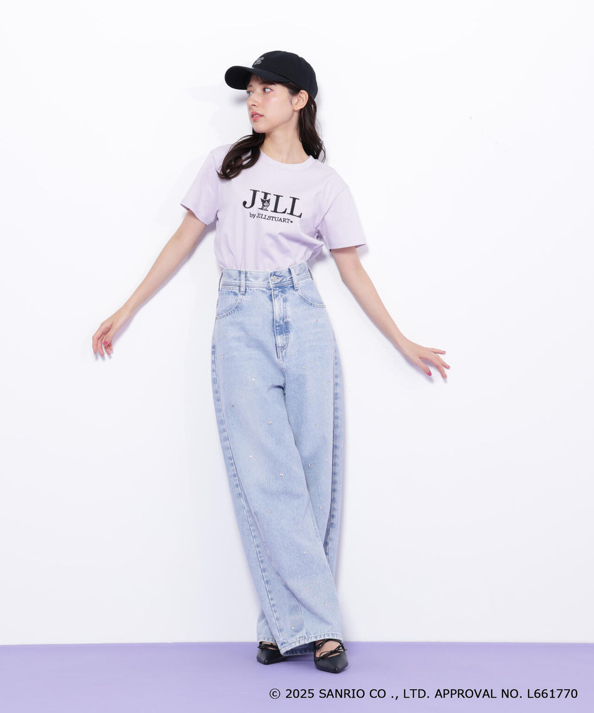 ＜マイメロディ＆クロミコラボ＞オーガニックコットン刺繍ロゴTシャツ
