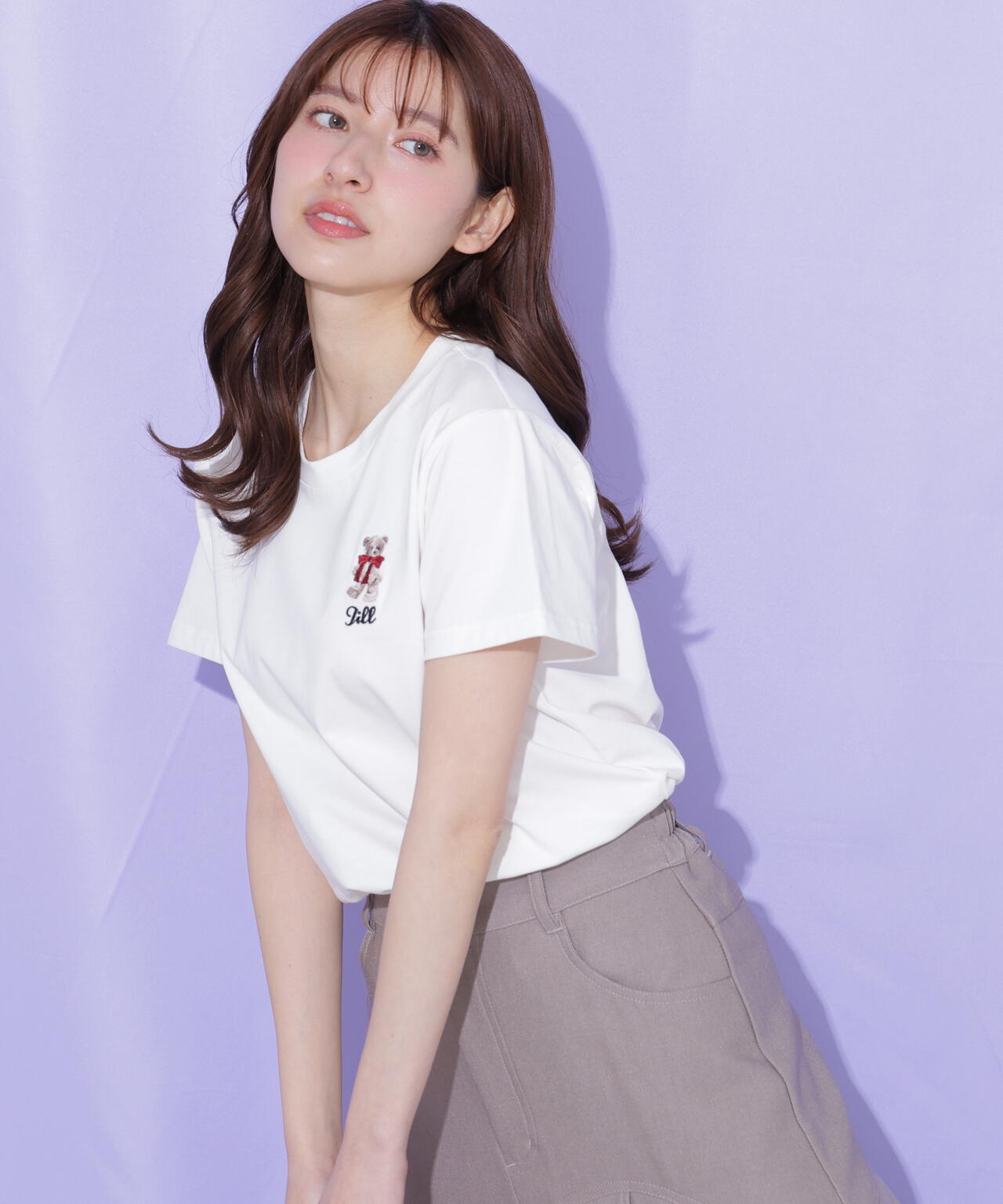 ＜BEARシリーズ＞刺繍Tシャツオーガニックコットン