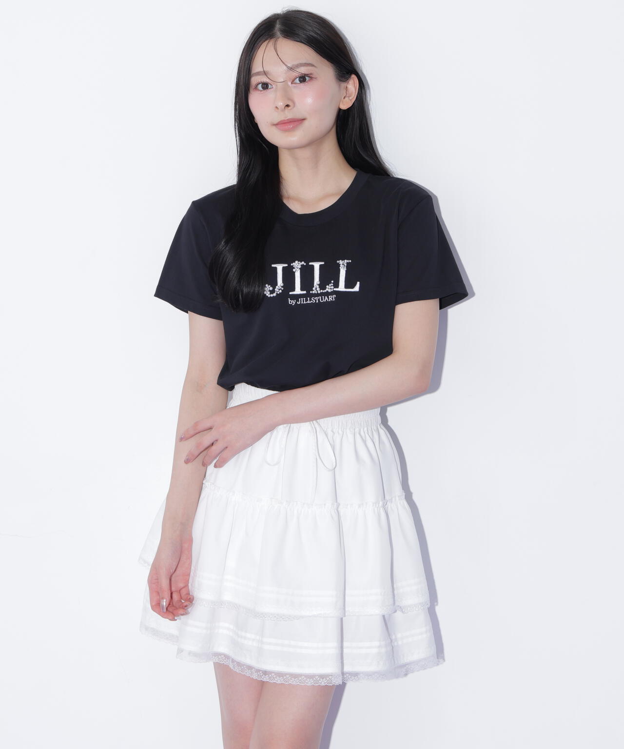 オーガニックコットンビジューロゴTシャツ
