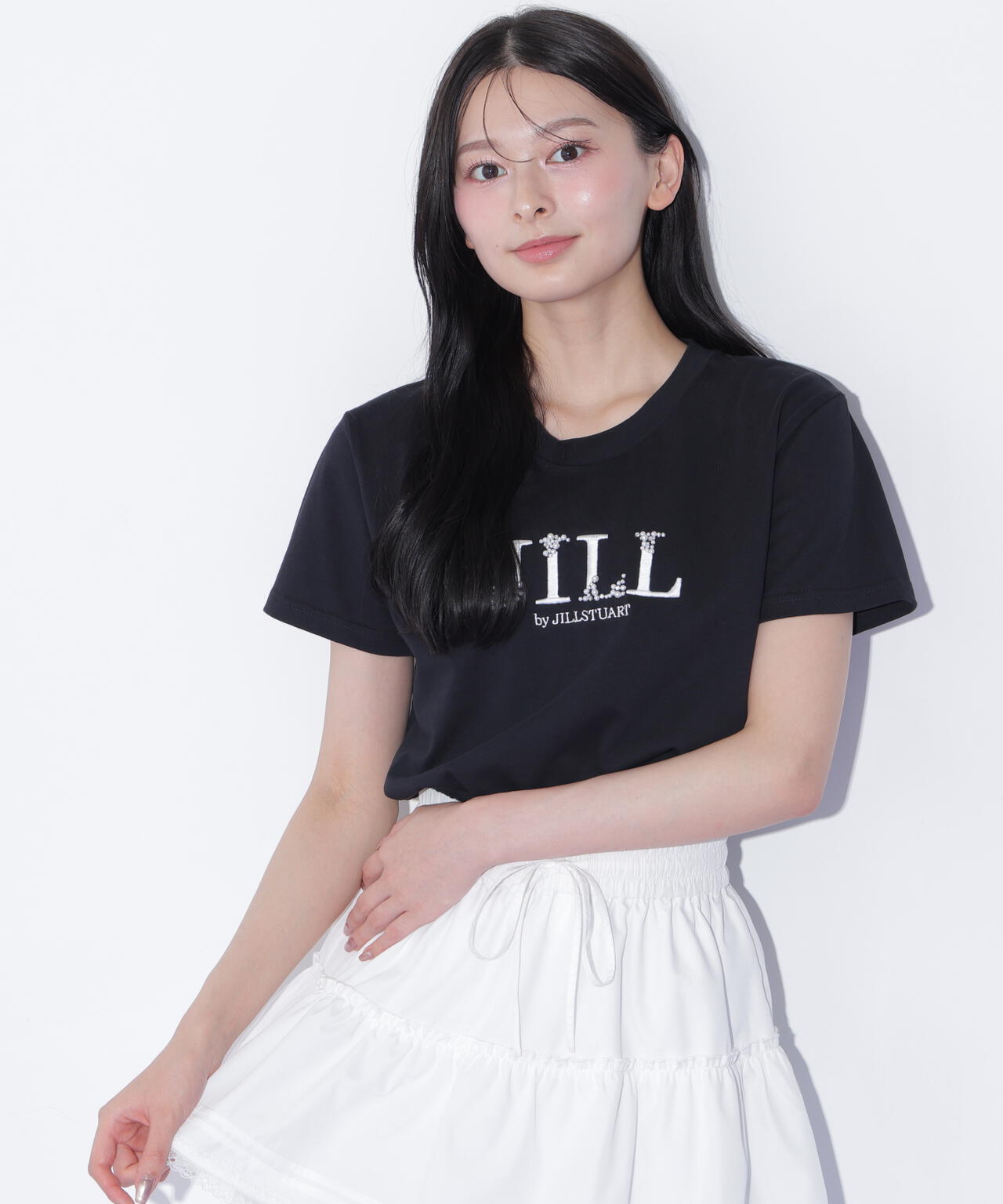オーガニックコットンビジューロゴTシャツ