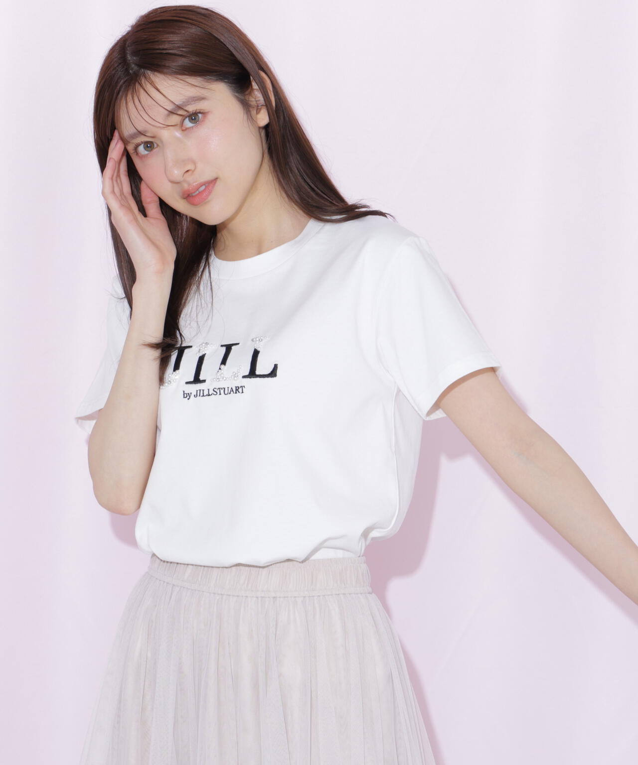 オーガニックコットンビジューロゴTシャツ