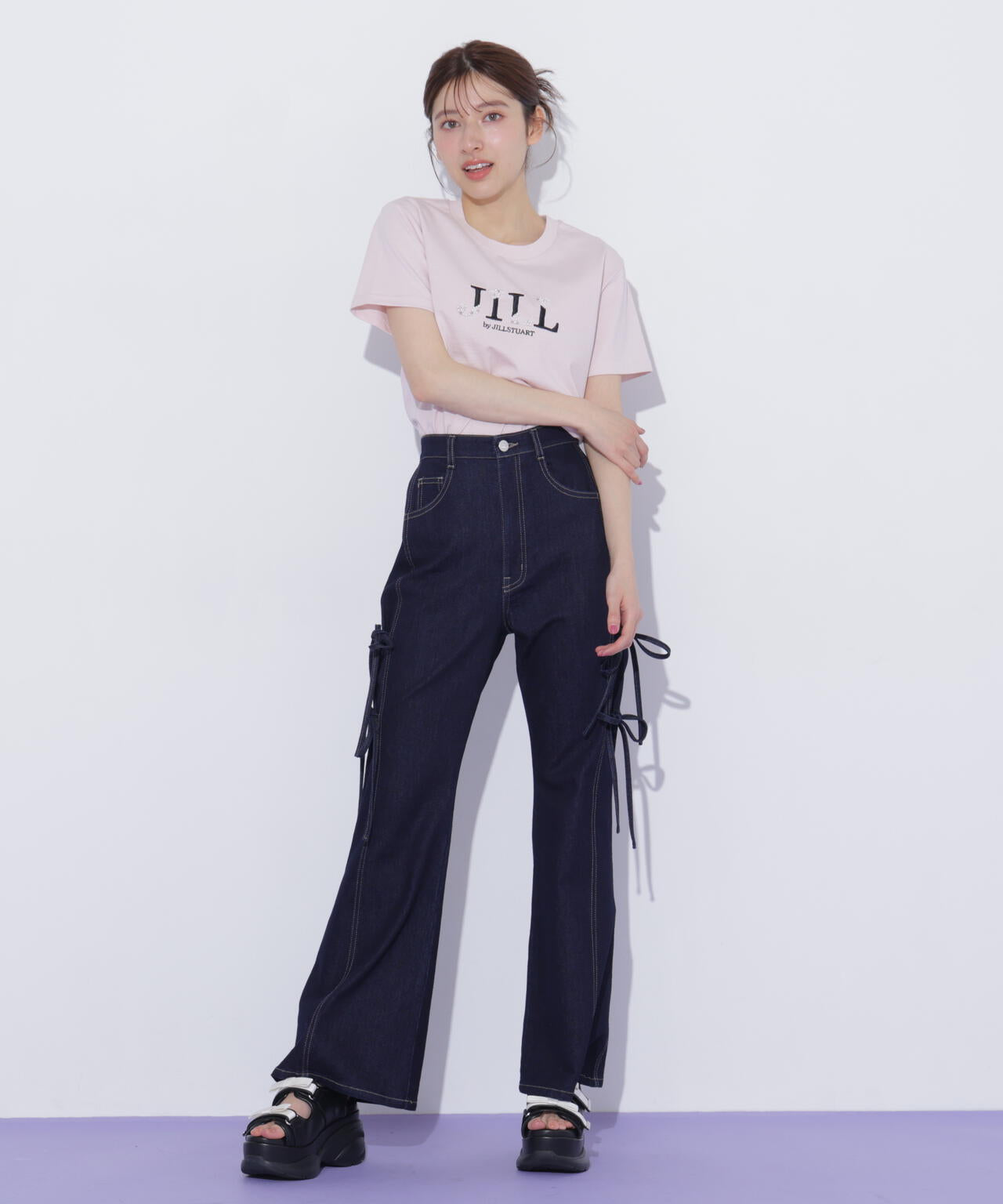 オーガニックコットンビジューロゴTシャツ