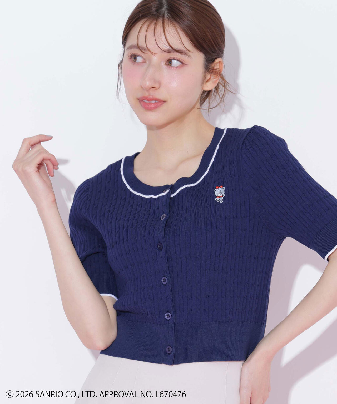 タイニーチャムミニケーブルカーデトップス