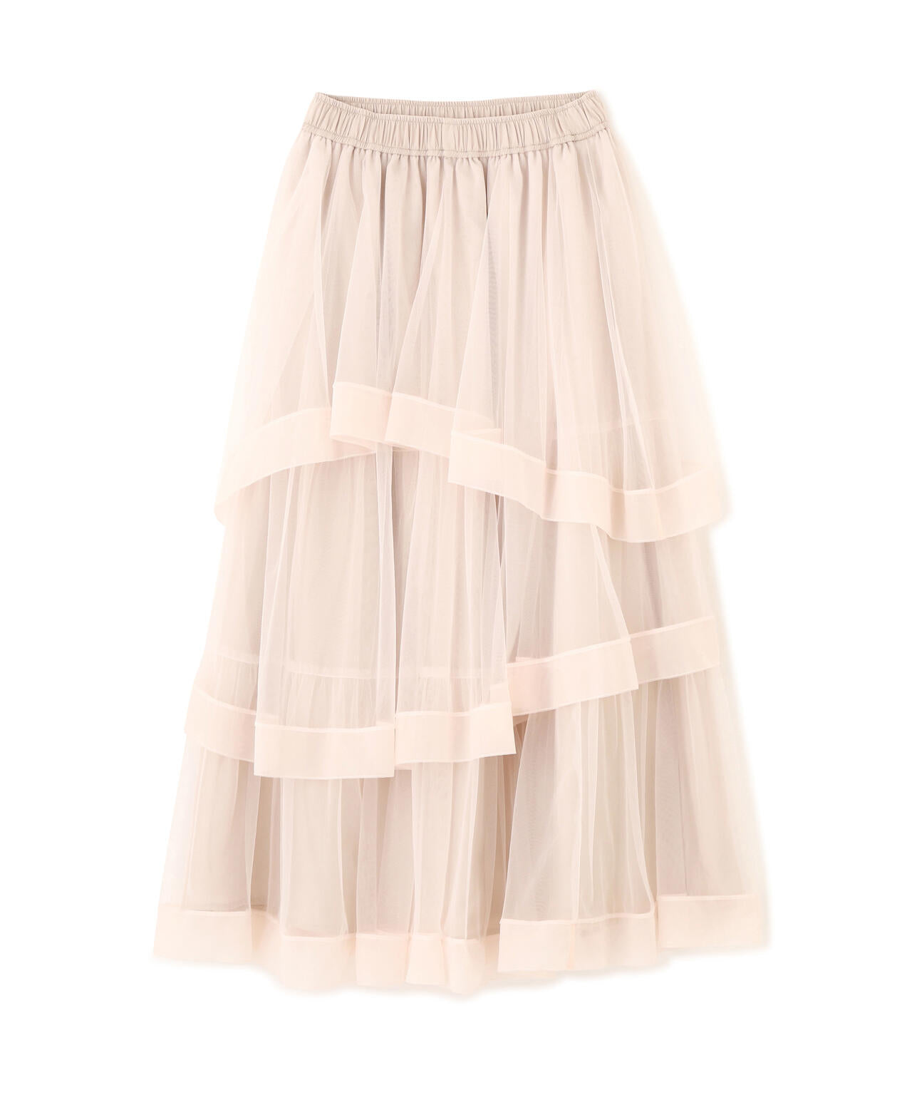 ボリュームラッフルチュールスカート