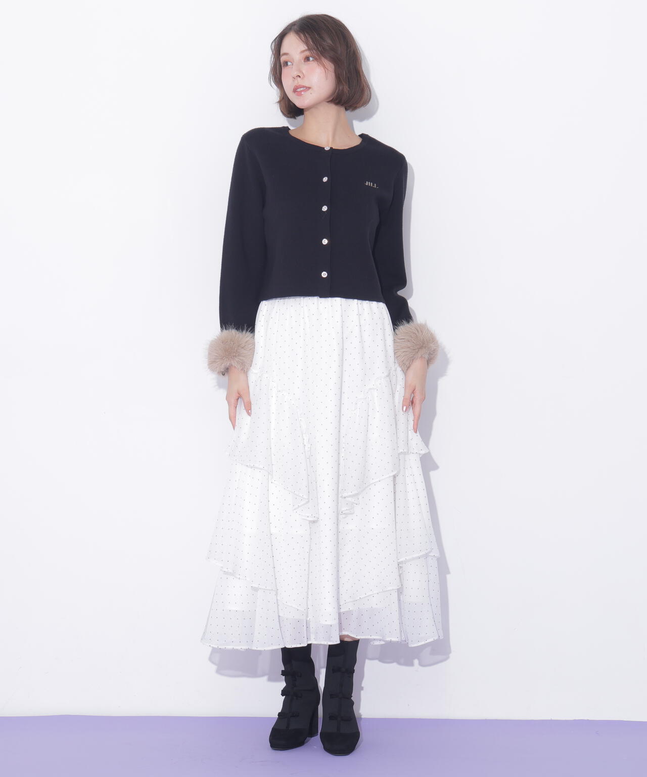 ラッフルティアードスカート