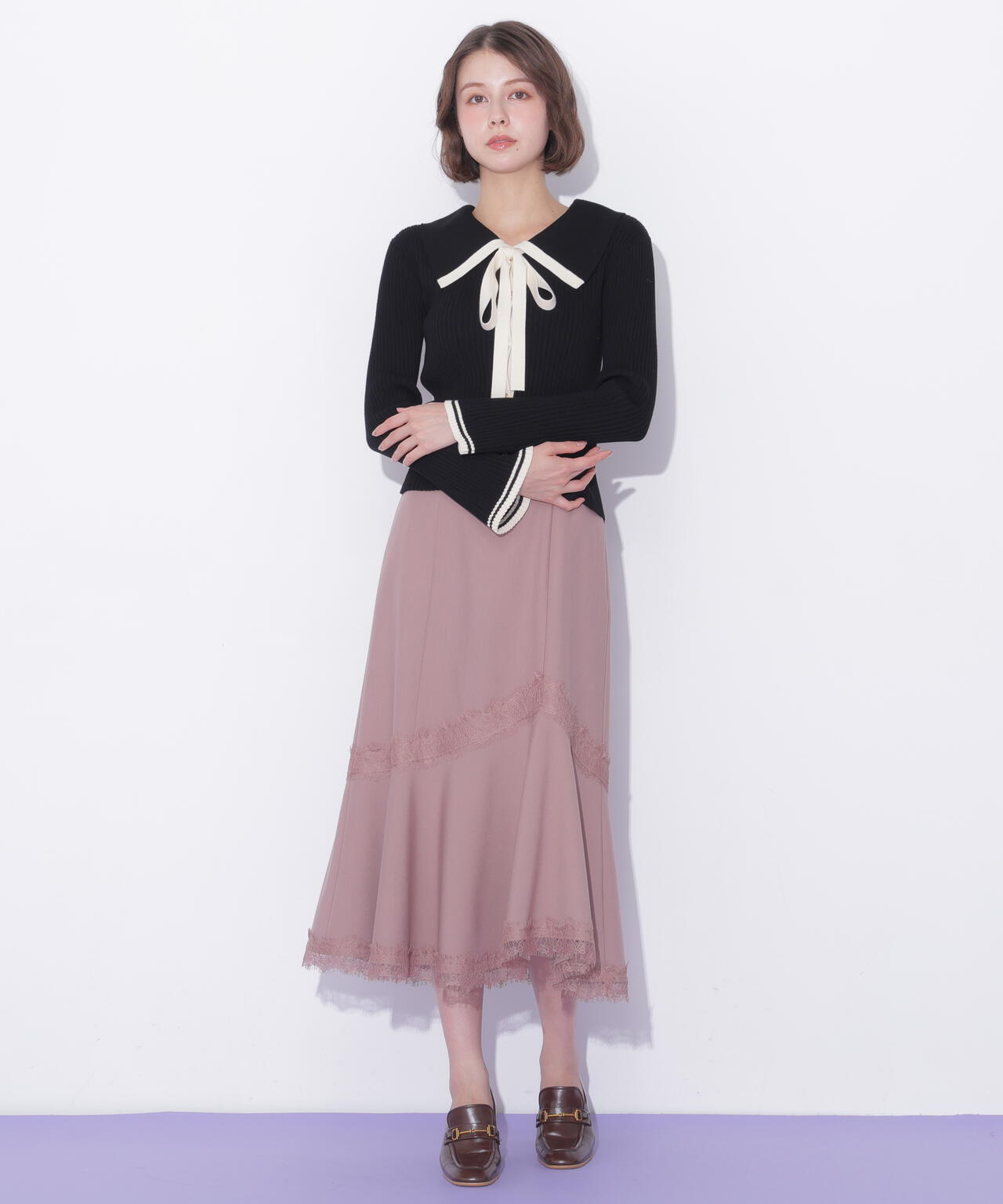 レーストリムマーメイドスカート