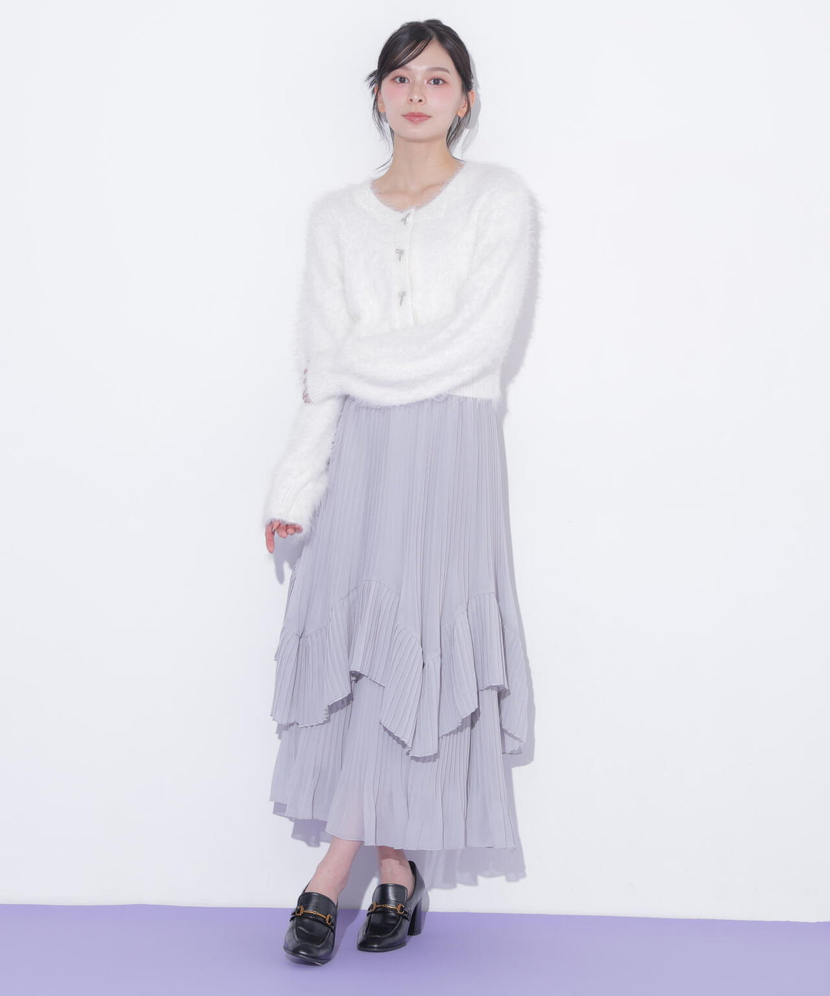 ランダムプリーツシアースカート
