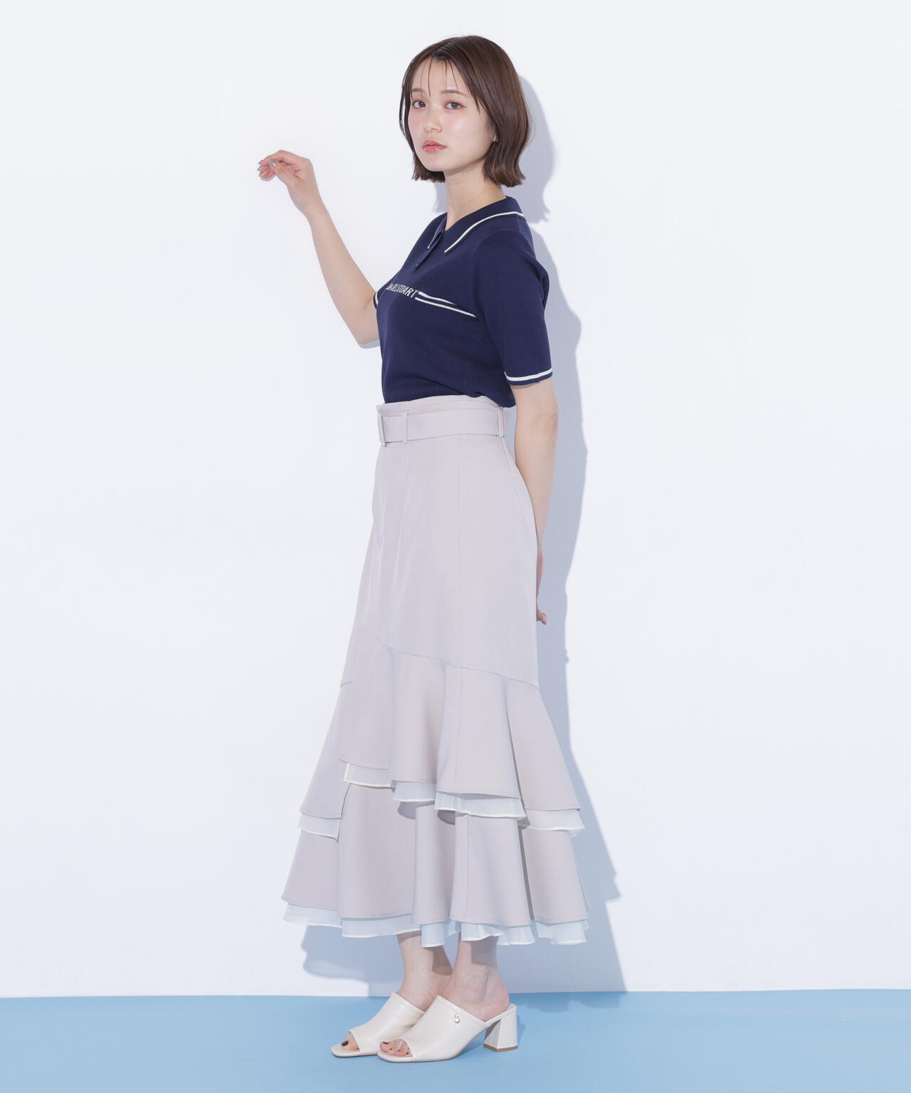 ラインロゴポロニット