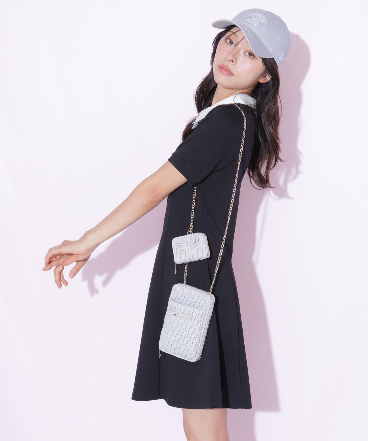 ミニリボンパフィショルダーバッグ