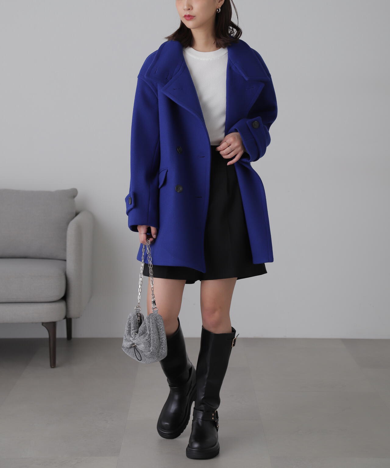 【3サイズ展開XS-M】タックショートパンツ【低身長サイズ有】